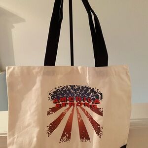 Canvas Tote Bag with Patriotic Design NWOT